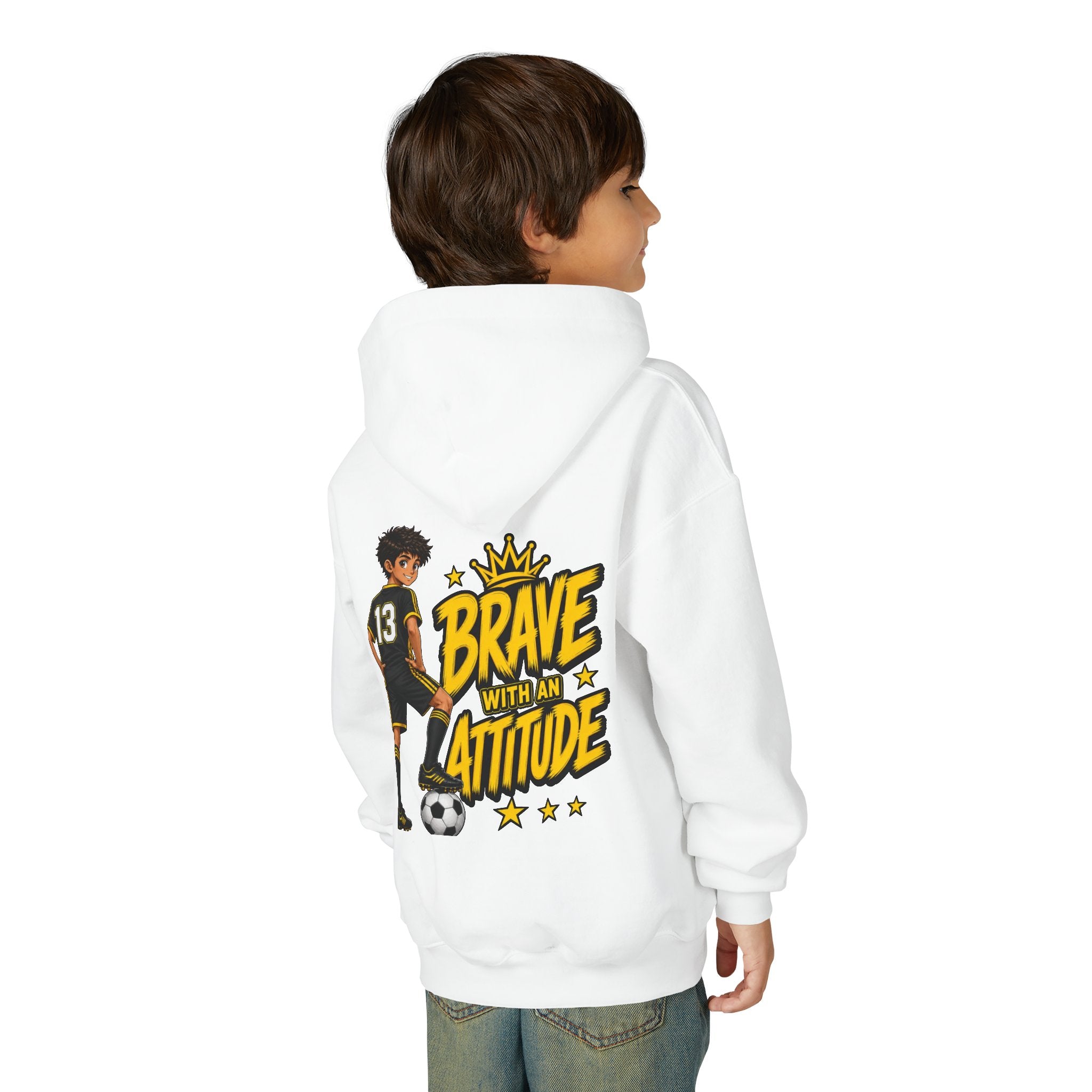 Soccer Boy Hoodie | Brave Beats Attitude | Premium Soccer Hoodie| Premium Soccer Hoodie