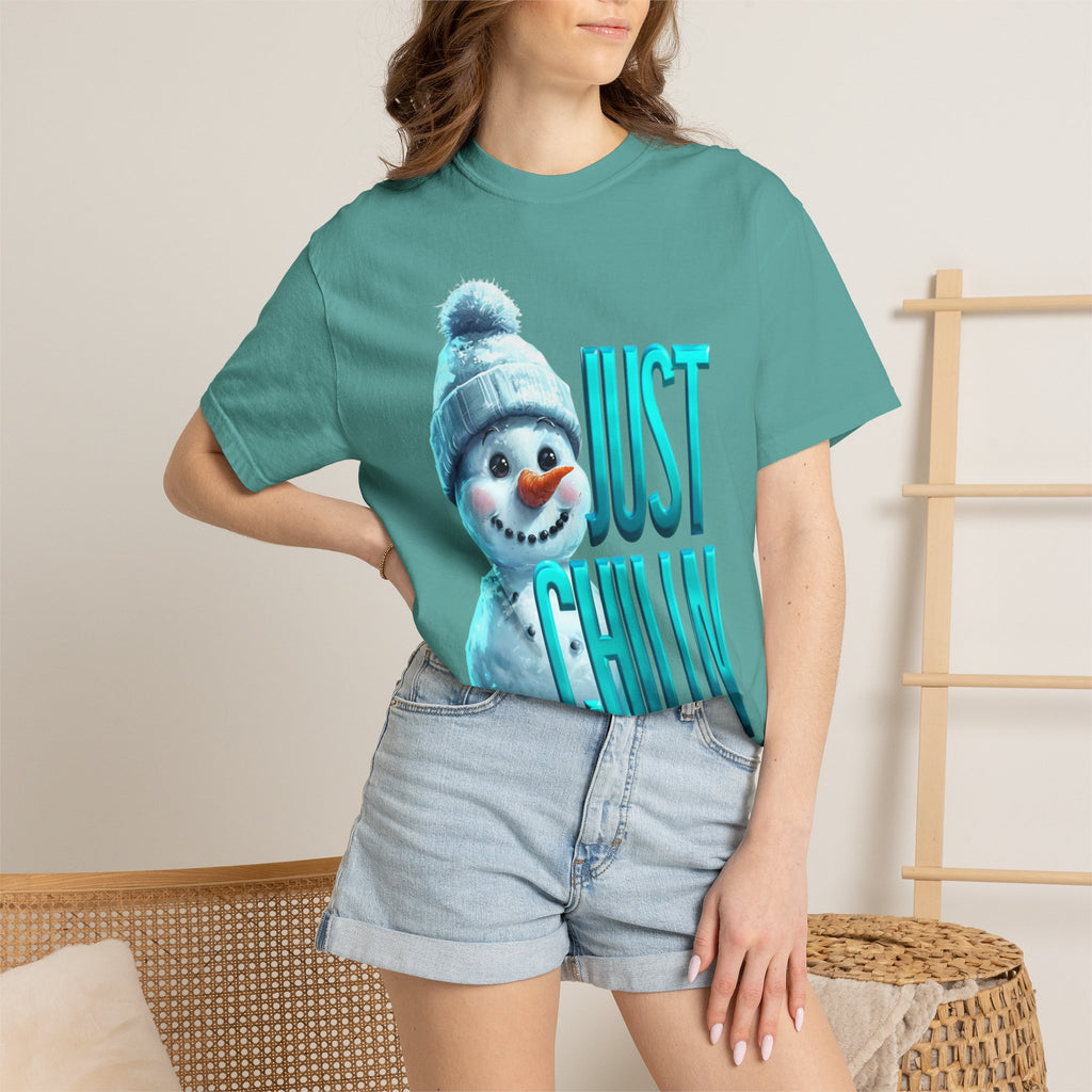 JUST CHILLN SNOWMAN Unisex Garment-Dyed T-shirt