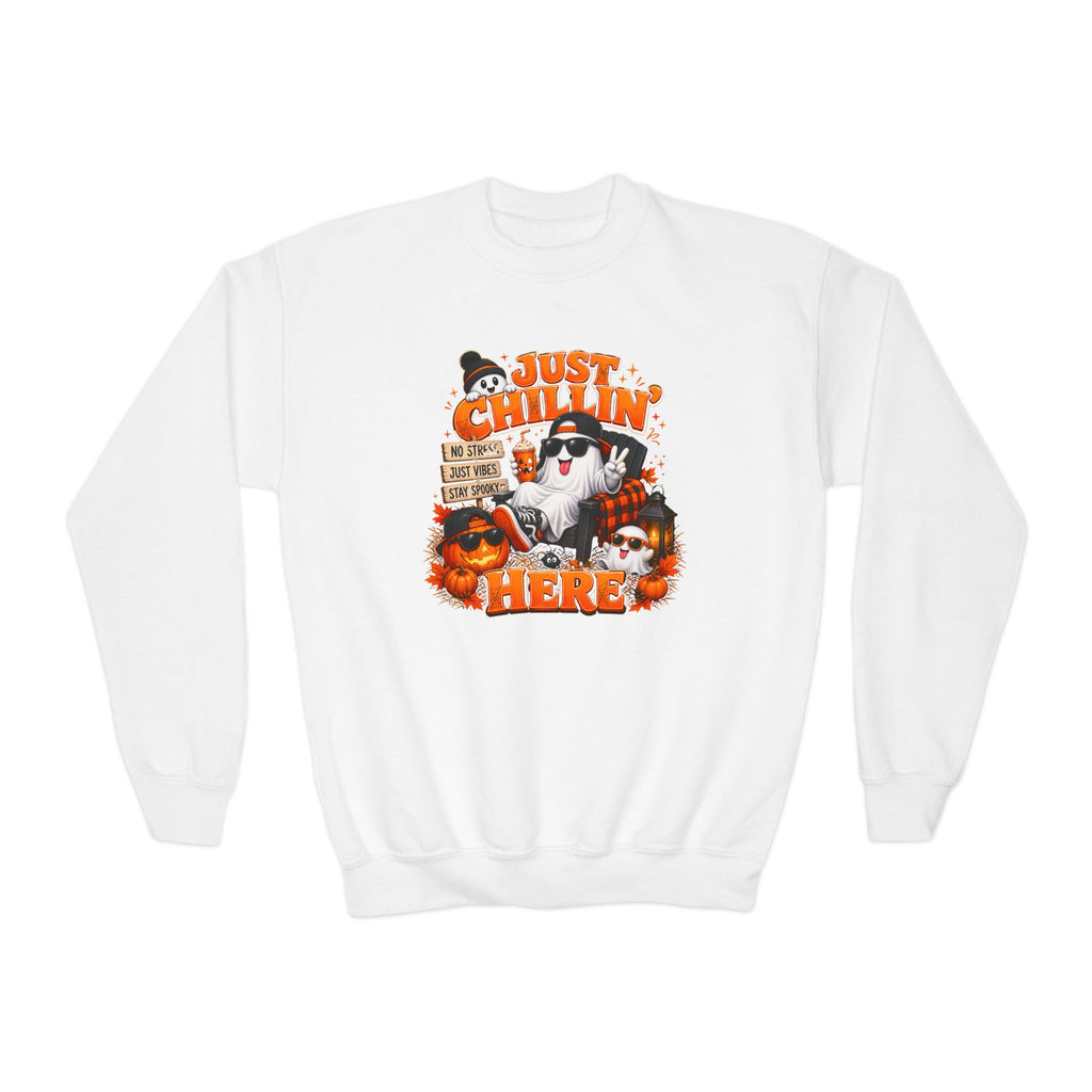 JUST KICKIN IT HERE BOYS Youth Crewneck Sweatshirt