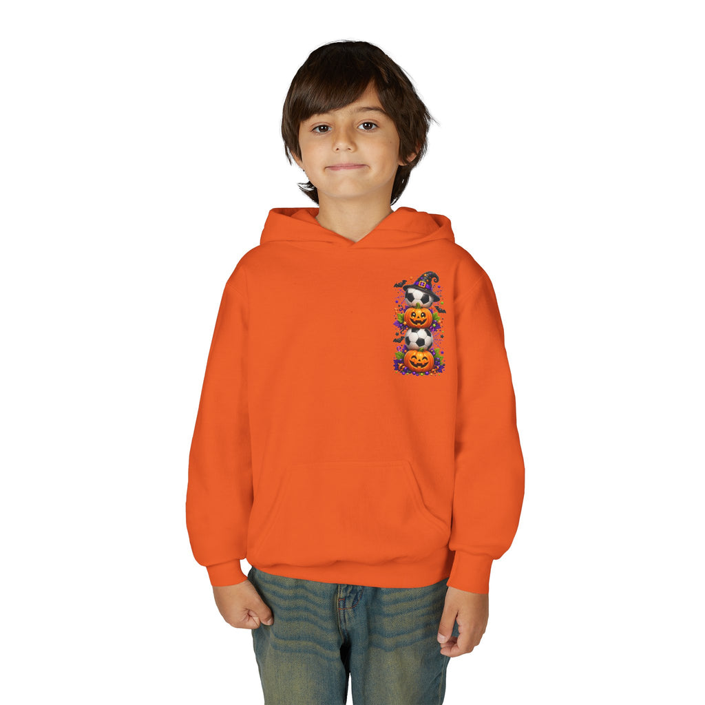Kids Halloween Soccer Hoodie | Youth Trick or Treat Soccer Pullover | Happy Halloween Soccer Ball Hoodie | Boys Fall Hoodie | Soccer Player Gift