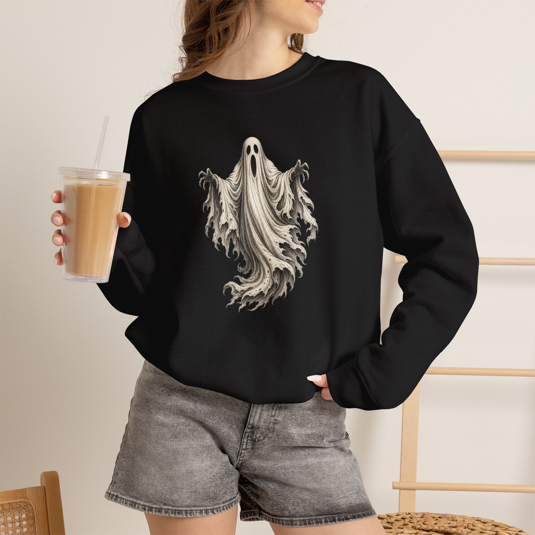 GHOST DON'T CARE Crewneck Sweatshirt