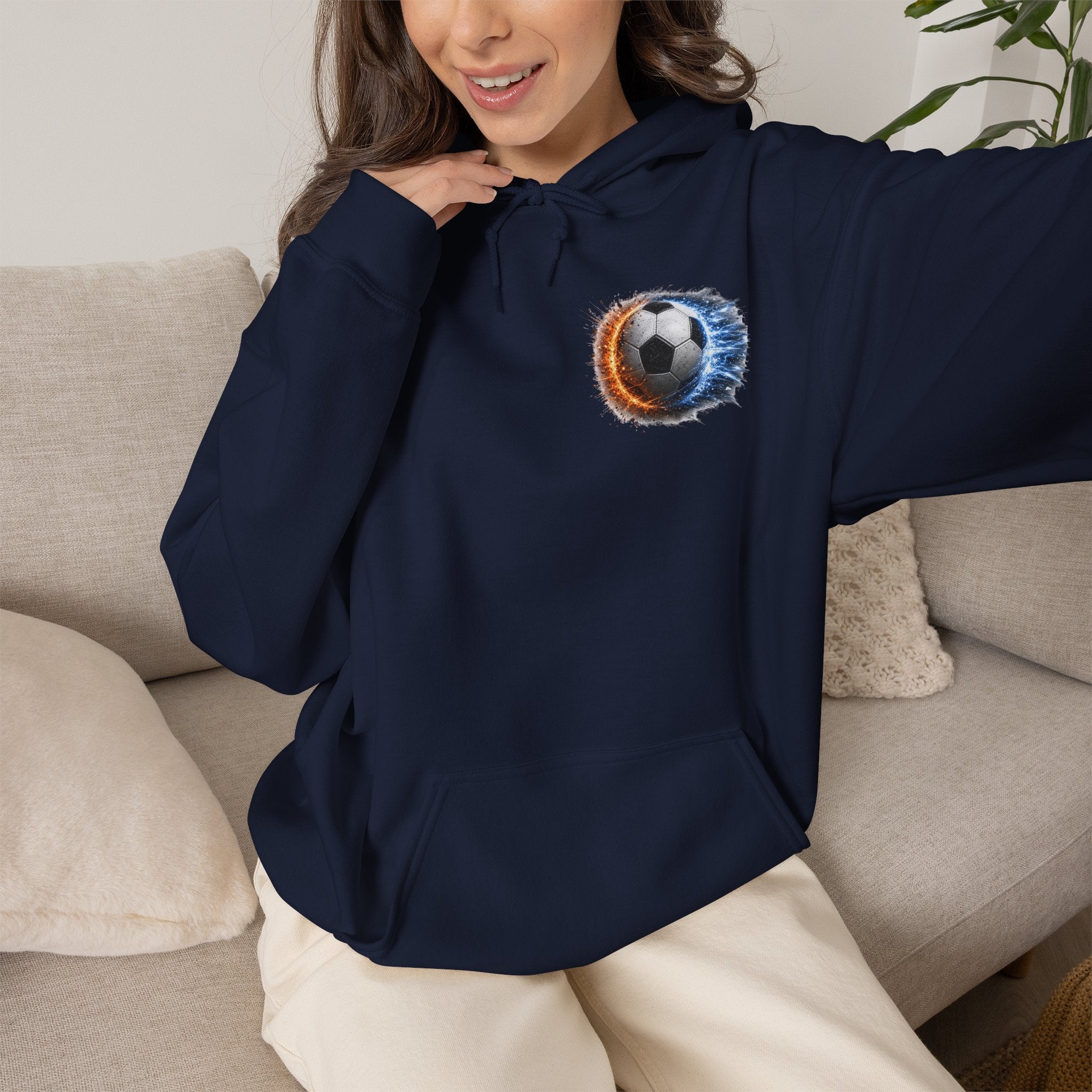 Soccer Player Hoodie, Fierce Bold Powerful Soccer Sweatshirt, Soccer Dad Gift, Athletic Hoodie