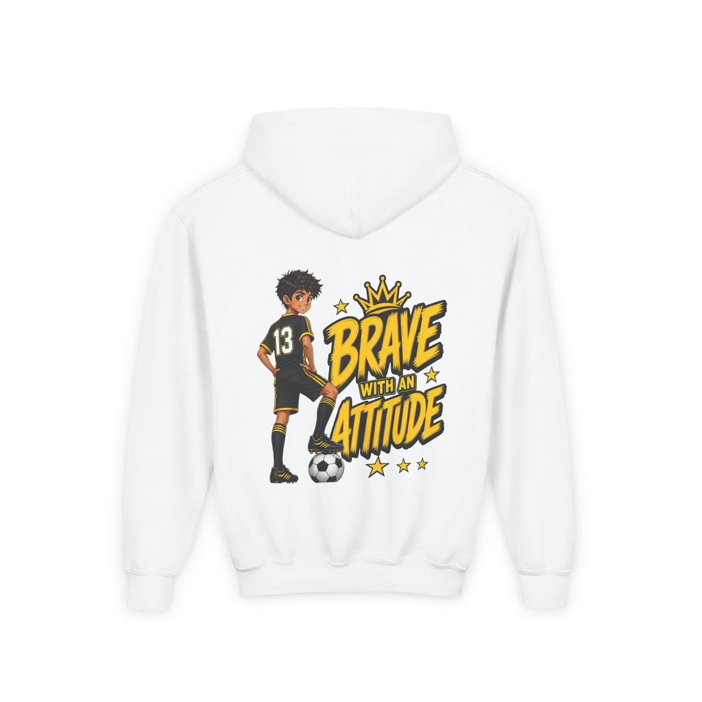 Soccer Boy Hoodie | Brave Beats Attitude | Premium Soccer Hoodie| Premium Soccer Hoodie