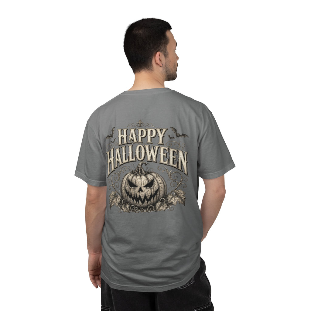 VINTAGE CREEPY PUMPKIN T-SHIRT Unisex Garment-Dyed T-shirt