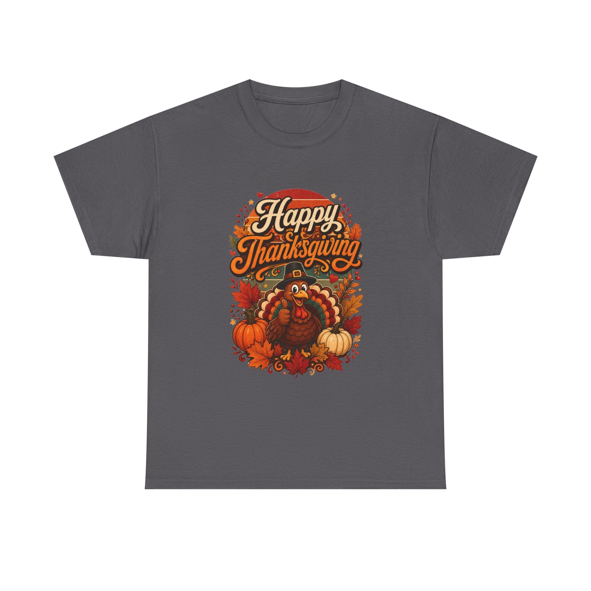 Happy Thanksgiving Unisex Heavy Cotton Tee