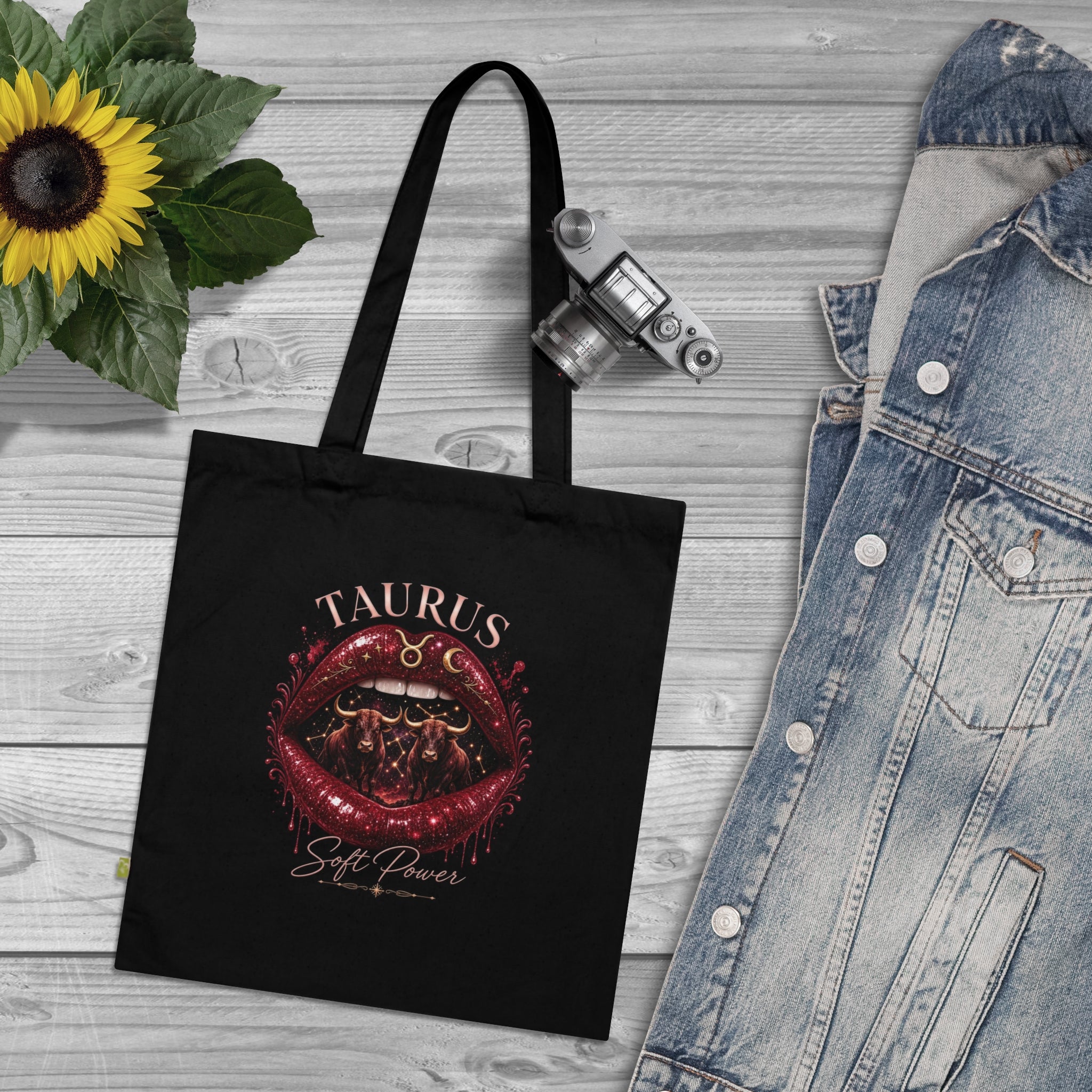 Taurus Zodiac Celestial Tote Bag