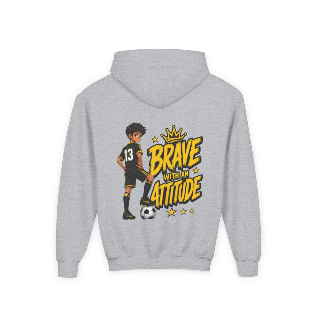 Soccer Boy Hoodie | Brave Beats Attitude | Premium Soccer Hoodie| Premium Soccer Hoodie