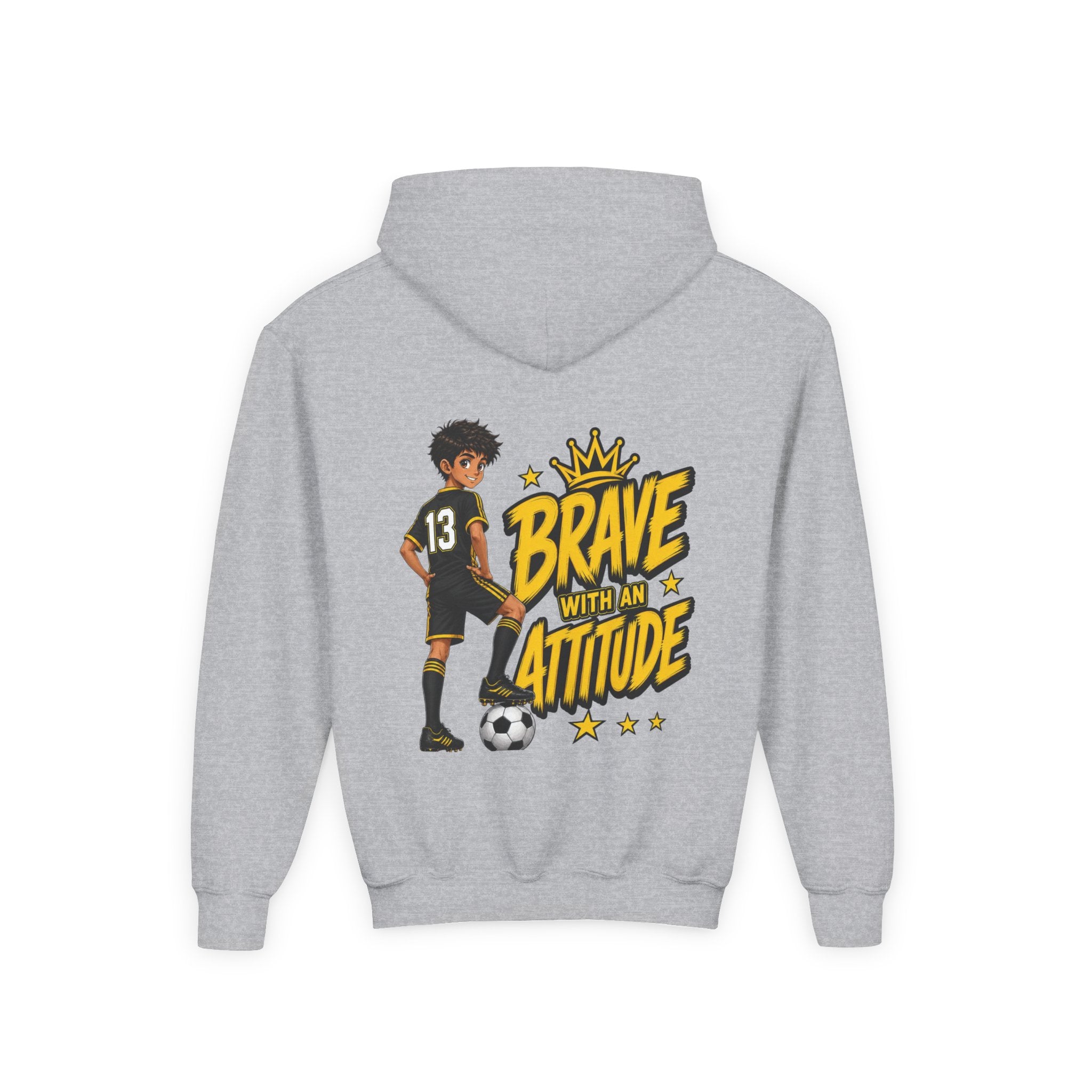 Soccer Boy Hoodie | Brave Beats Attitude | Premium Soccer Hoodie| Premium Soccer Hoodie