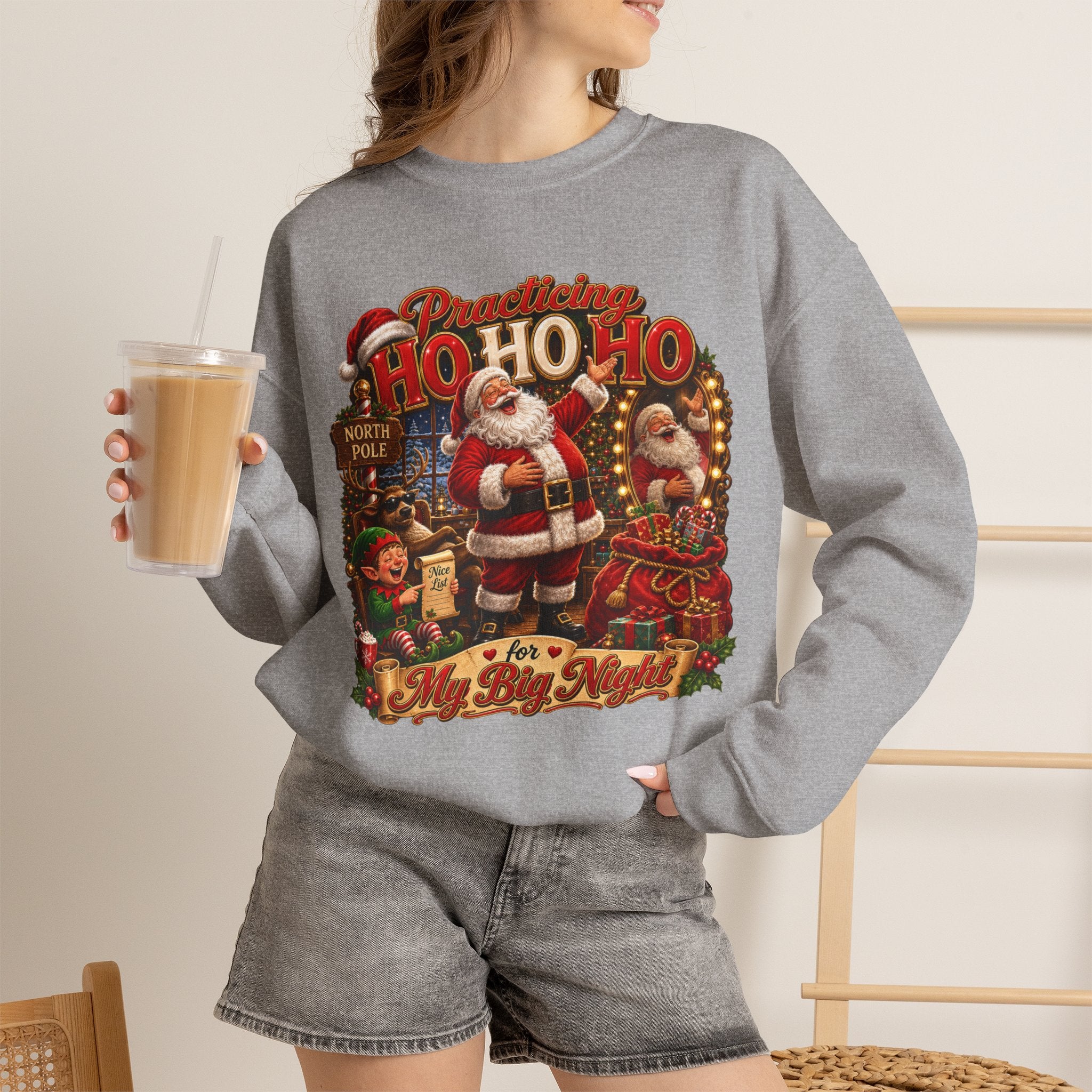 SANTA  PRACTICING HOHOHO Unisex Heavy Blend™ Crewneck Sweatshirt