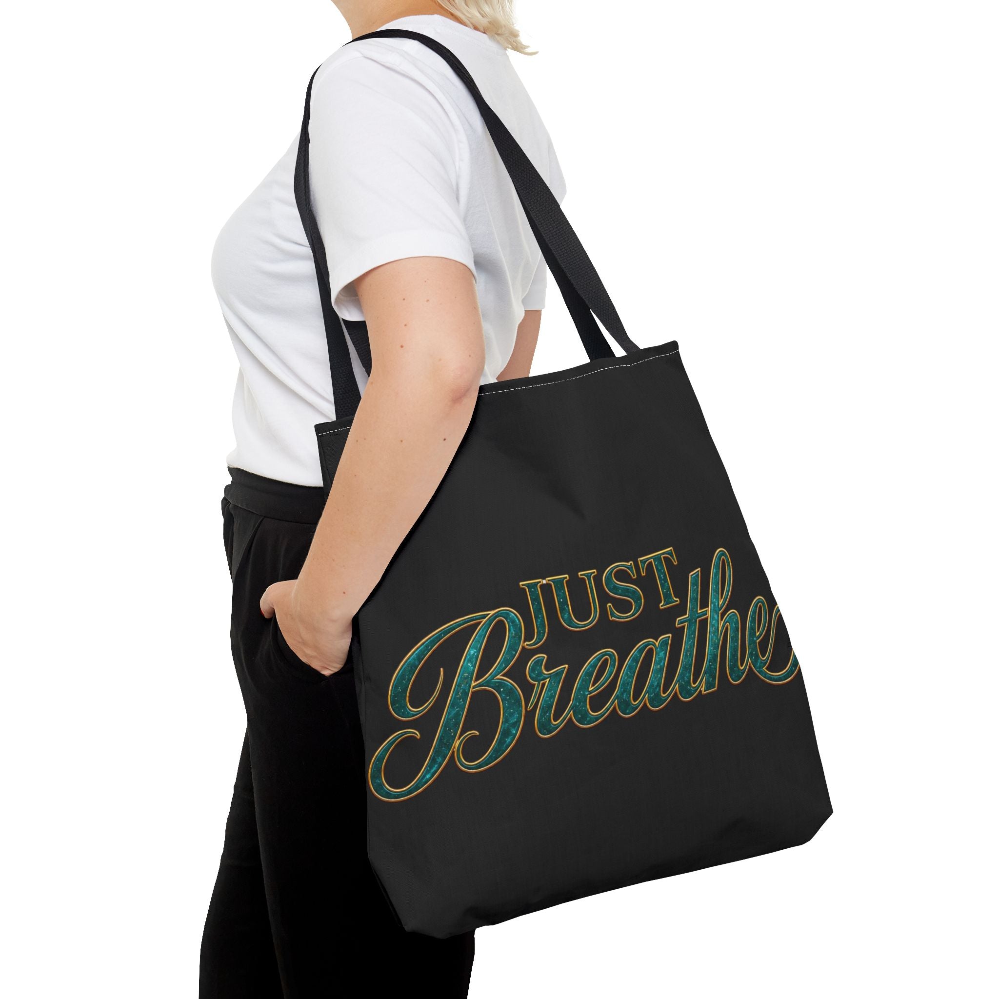 JUST BREATHE Tote Bag (AOP)
