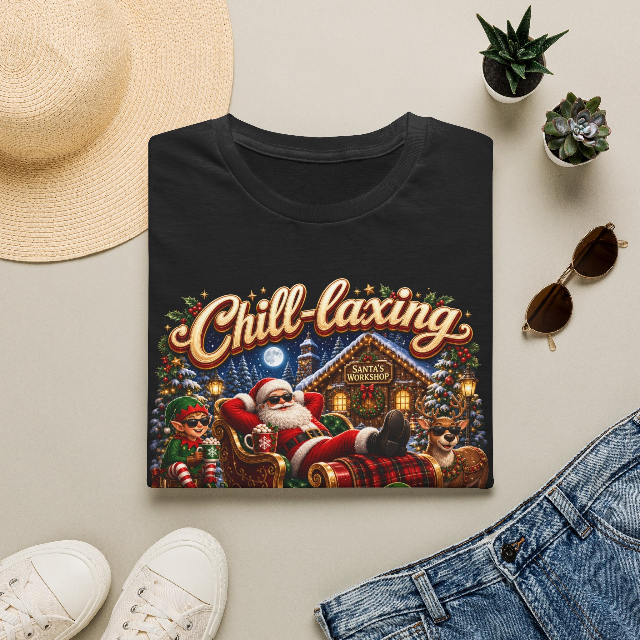 JUST CHILLIN SANTA Unisex Softstyle T-Shirt
