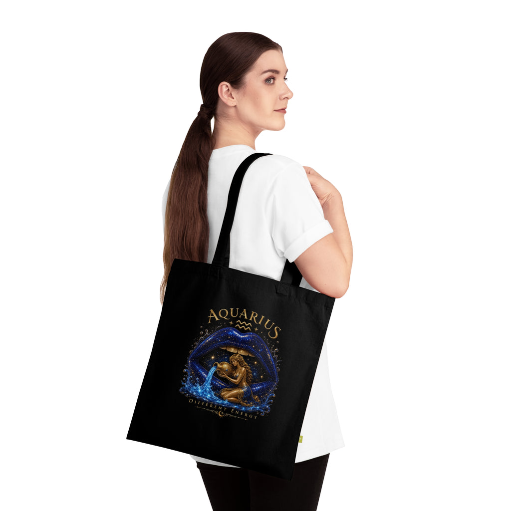 Aquarius Zodiac Celestial Tote Bag