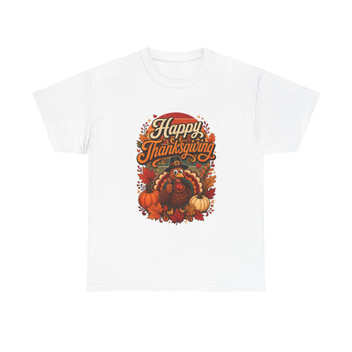 Happy Thanksgiving Unisex Heavy Cotton Tee