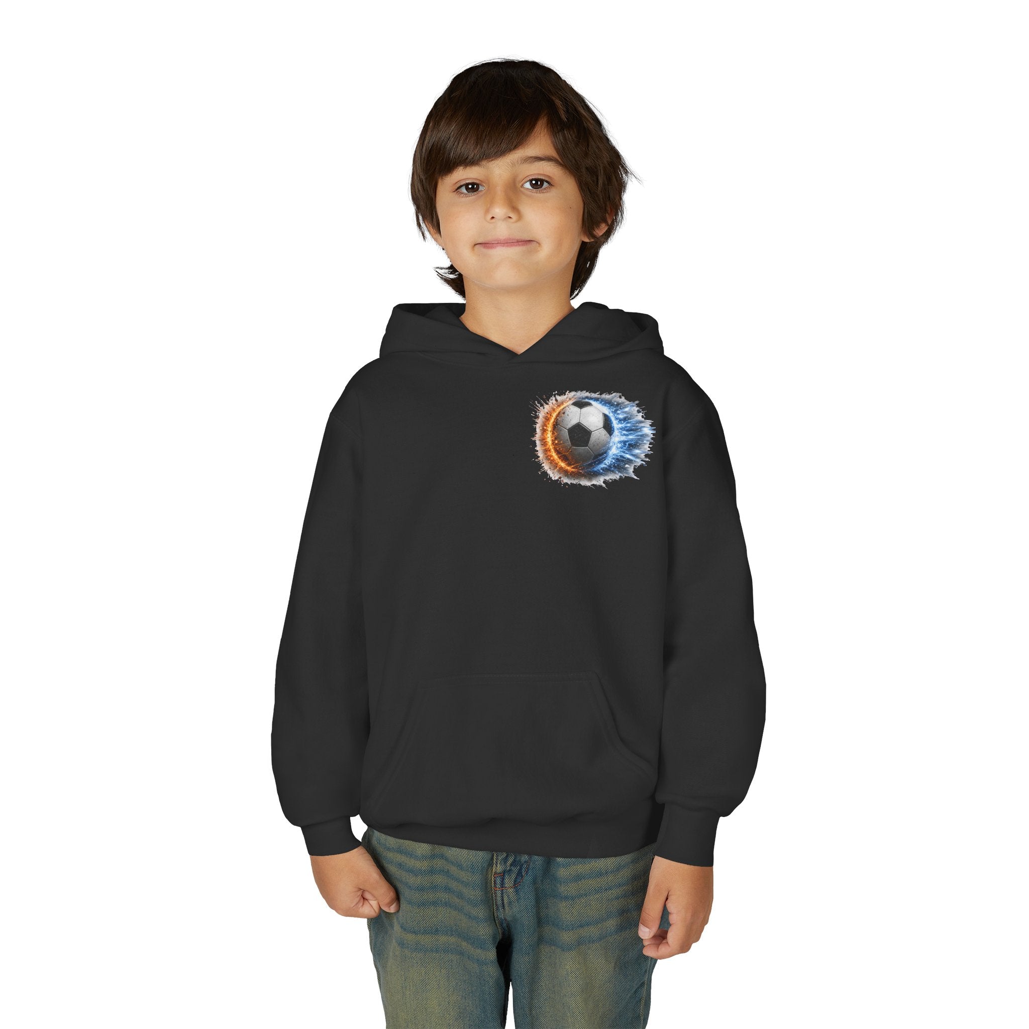 Fierce. Bold. Powerful. Soccer Hoodie | Kids Soccer Sweatshirt | Youth Soccer Gift Soccer Ball Graphic Youth Hoodie