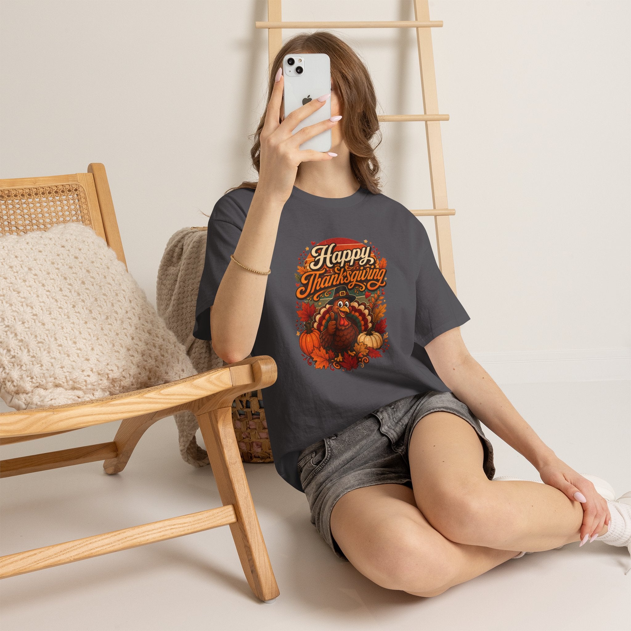 Happy Thanksgiving Unisex Heavy Cotton Tee