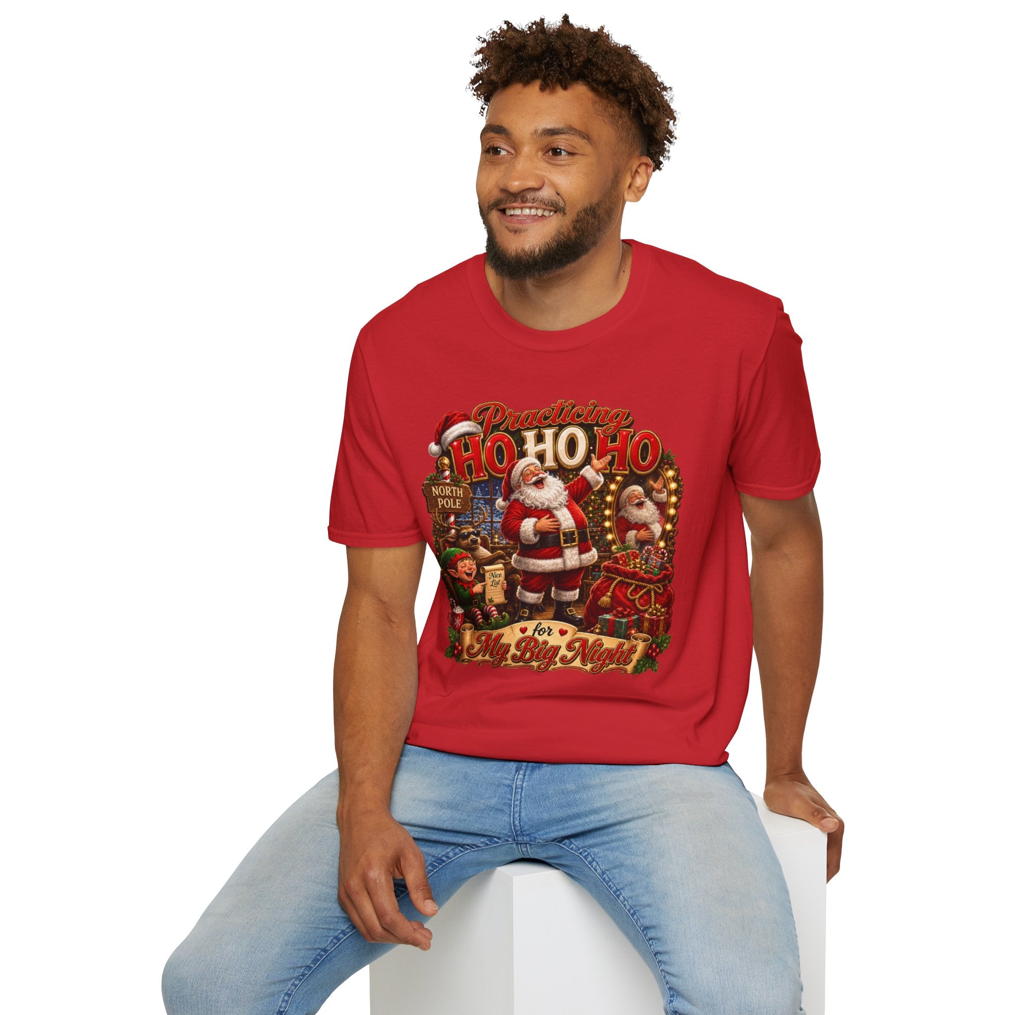 SANTA PRACTICING HOHOHO Unisex Softstyle T-Shirt