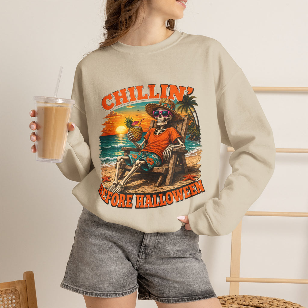 CHILLIN BEFORE HALLOWEEN Unisex Heavy Blend™ Crewneck Sweatshirt