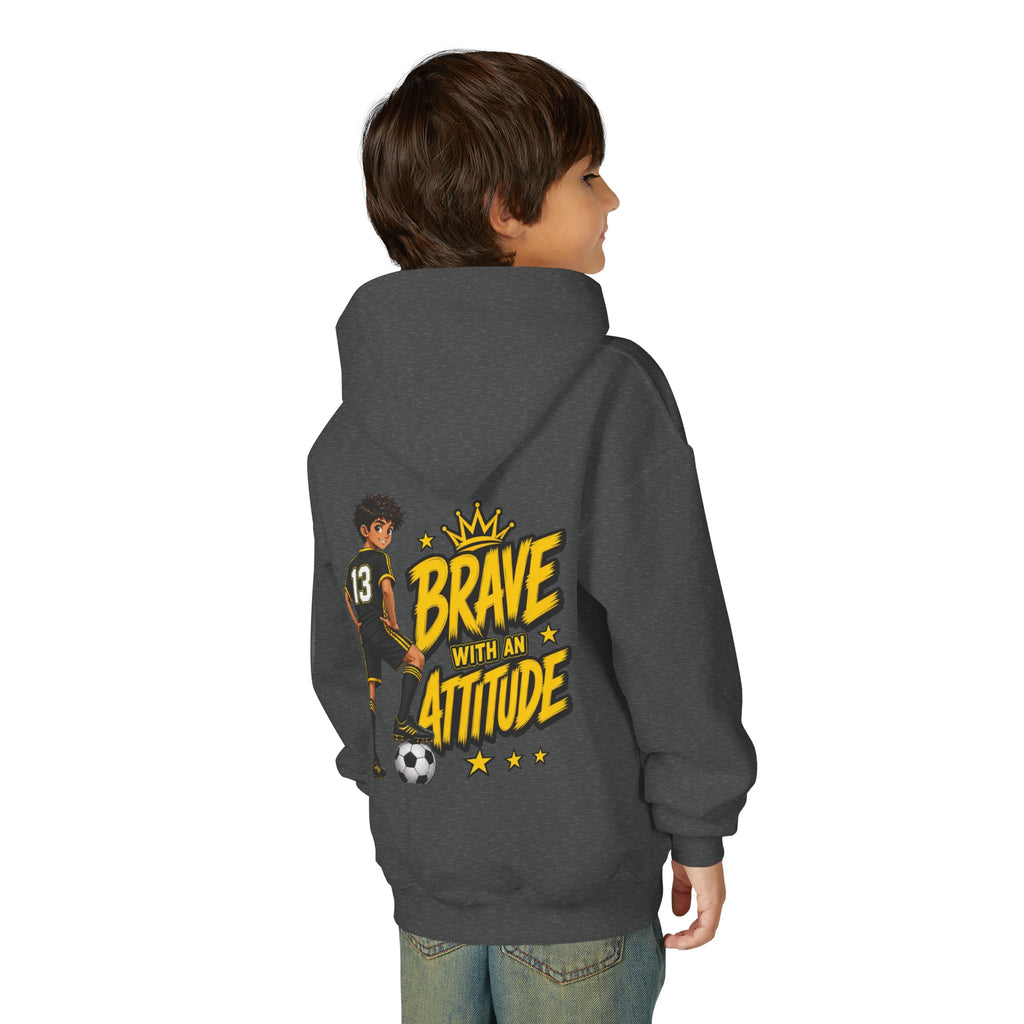 Soccer Boy Hoodie | Brave Beats Attitude | Premium Soccer Hoodie| Premium Soccer Hoodie