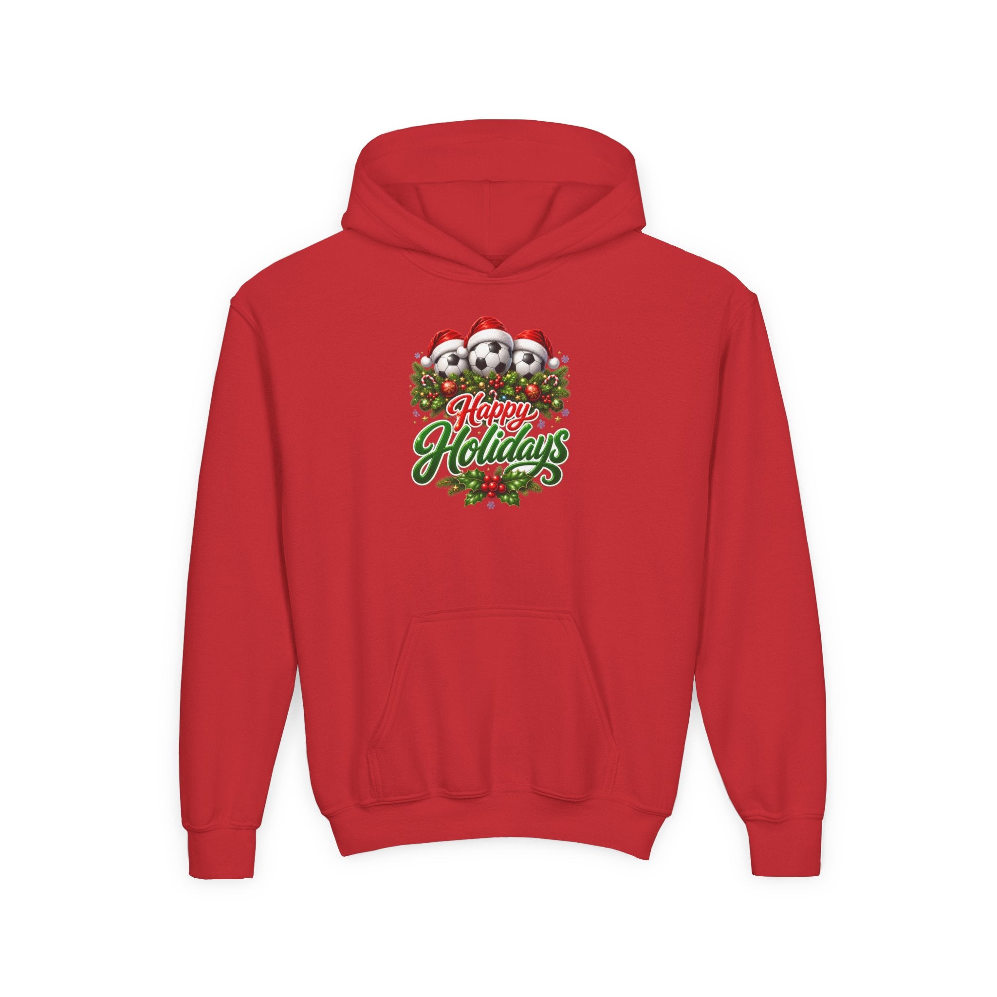 HAPPY HOLIDAY SOCCER YOUTH HODDIE (IMAGE INCREASE FOR VIEWING PURPOSE ONLY) ORIGINAL SLIGHT SMALLER