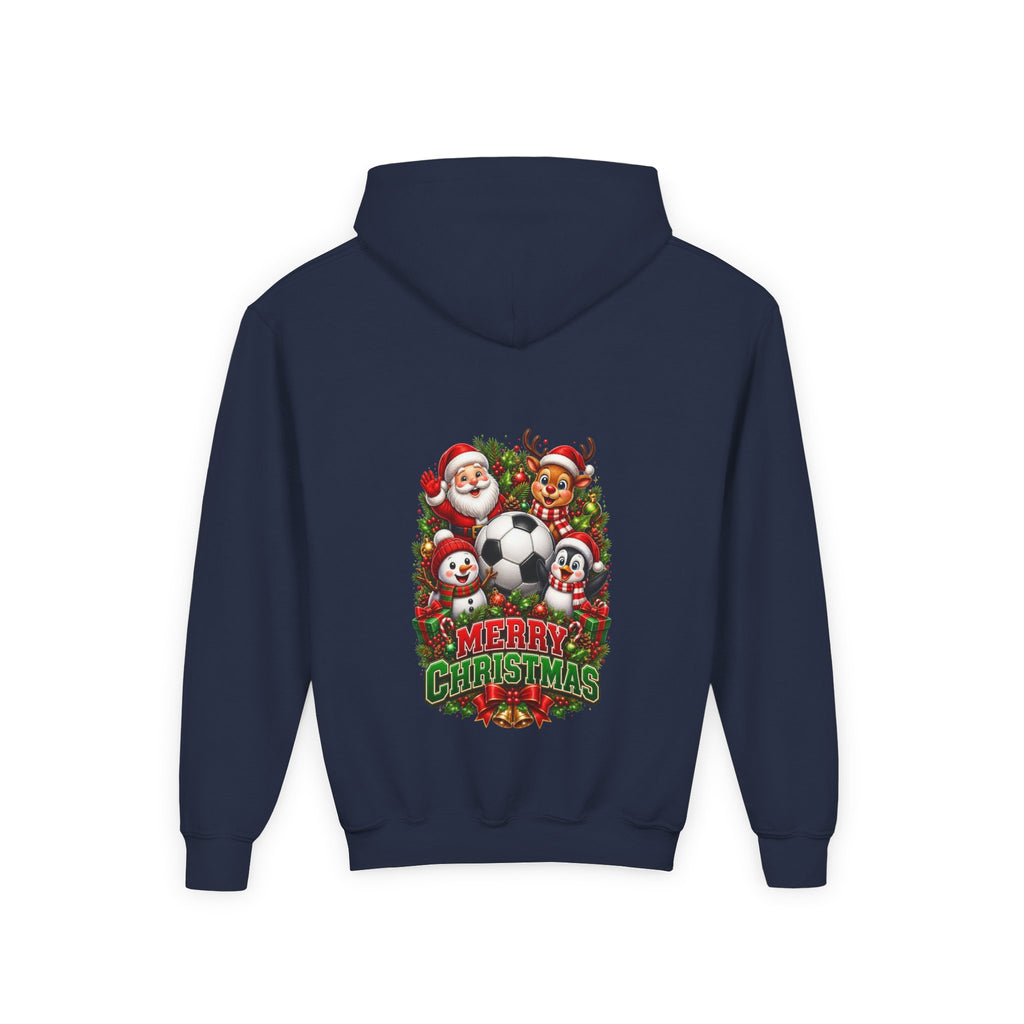 HAPPY HOLIDAY SOCCER YOUTH HODDIE (IMAGE INCREASE FOR VIEWING PURPOSE ONLY) ORIGINAL SLIGHT SMALLER