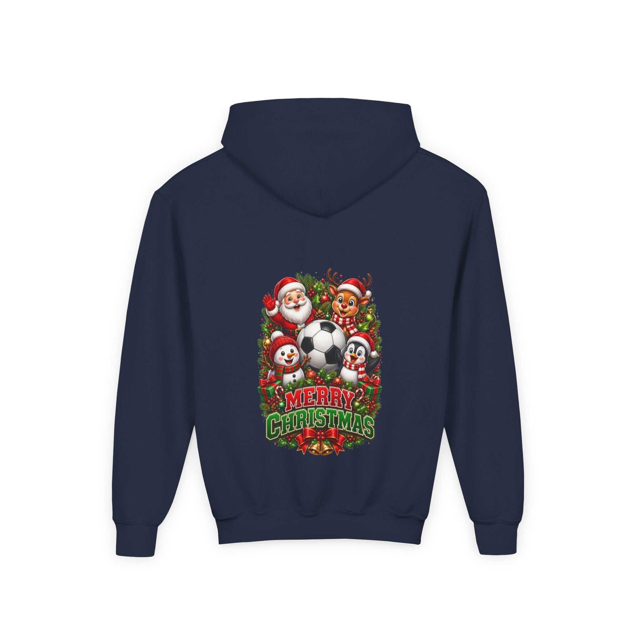 HAPPY HOLIDAY SOCCER YOUTH HODDIE (IMAGE INCREASE FOR VIEWING PURPOSE ONLY) ORIGINAL SLIGHT SMALLER