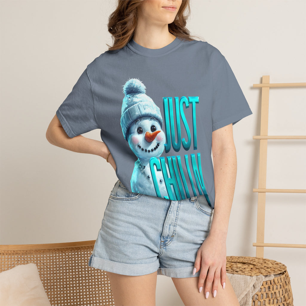 JUST CHILLN SNOWMAN Unisex Garment-Dyed T-shirt