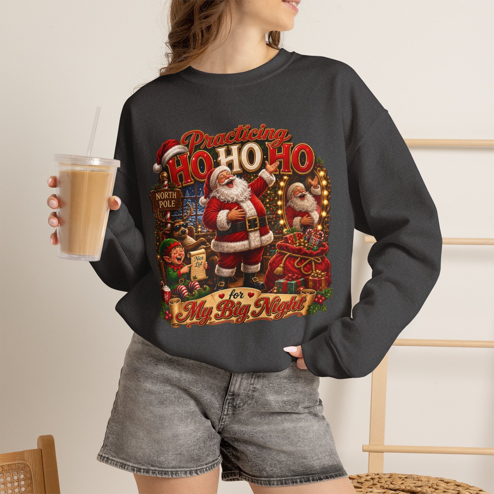 SANTA  PRACTICING HOHOHO Unisex Heavy Blend™ Crewneck Sweatshirt