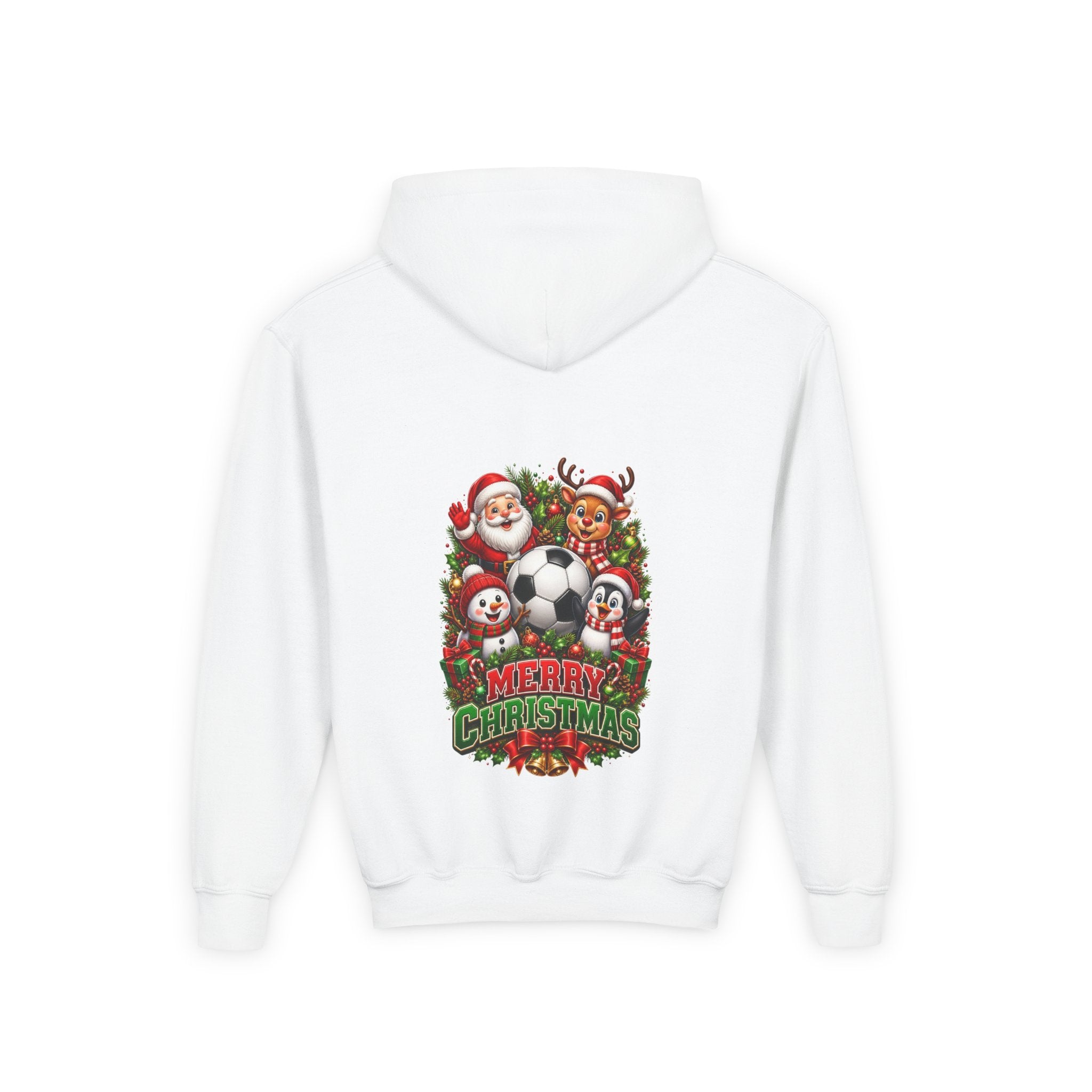 HAPPY HOLIDAY SOCCER YOUTH HODDIE (IMAGE INCREASE FOR VIEWING PURPOSE ONLY) ORIGINAL SLIGHT SMALLER