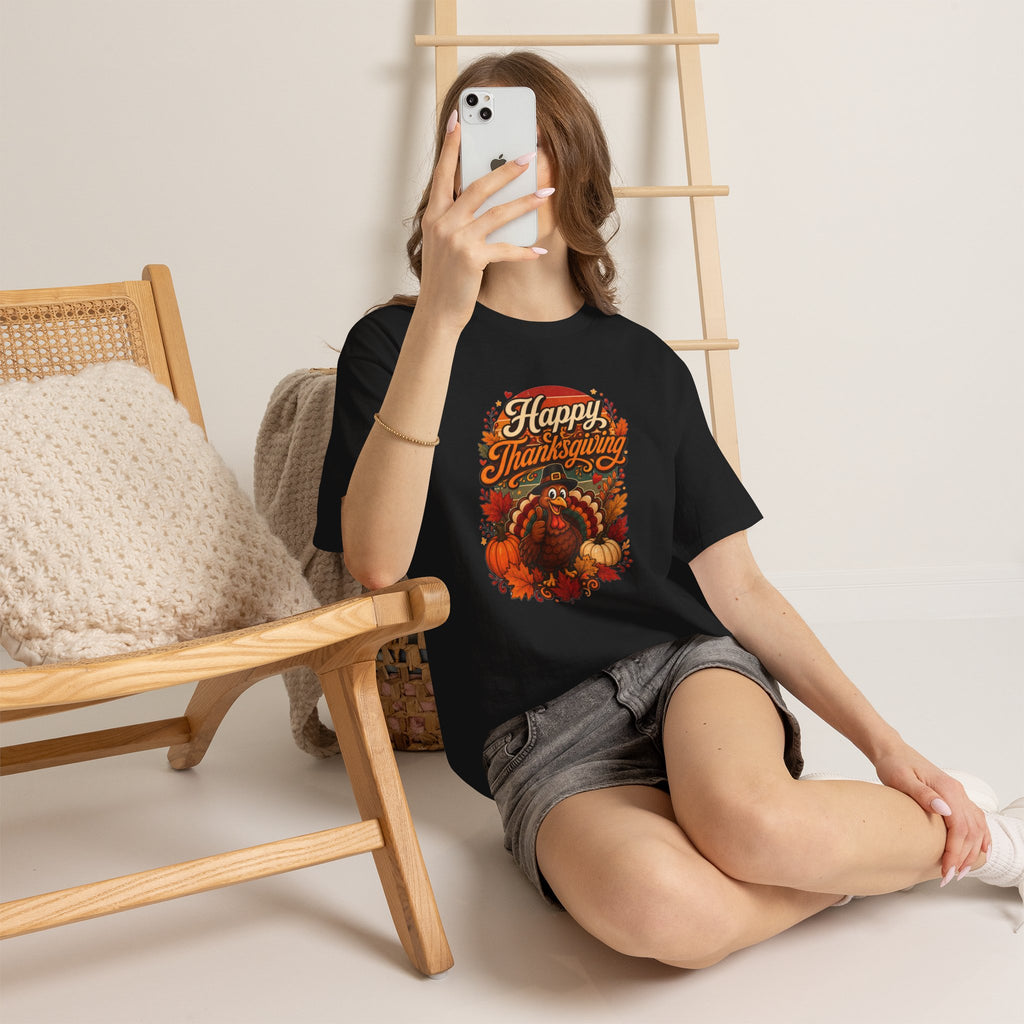 Happy Thanksgiving Unisex Heavy Cotton Tee