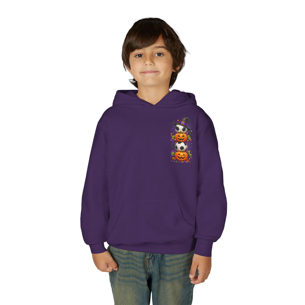 Kids Halloween Soccer Hoodie | Youth Trick or Treat Soccer Pullover | Happy Halloween Soccer Ball Hoodie | Boys Fall Hoodie | Soccer Player Gift
