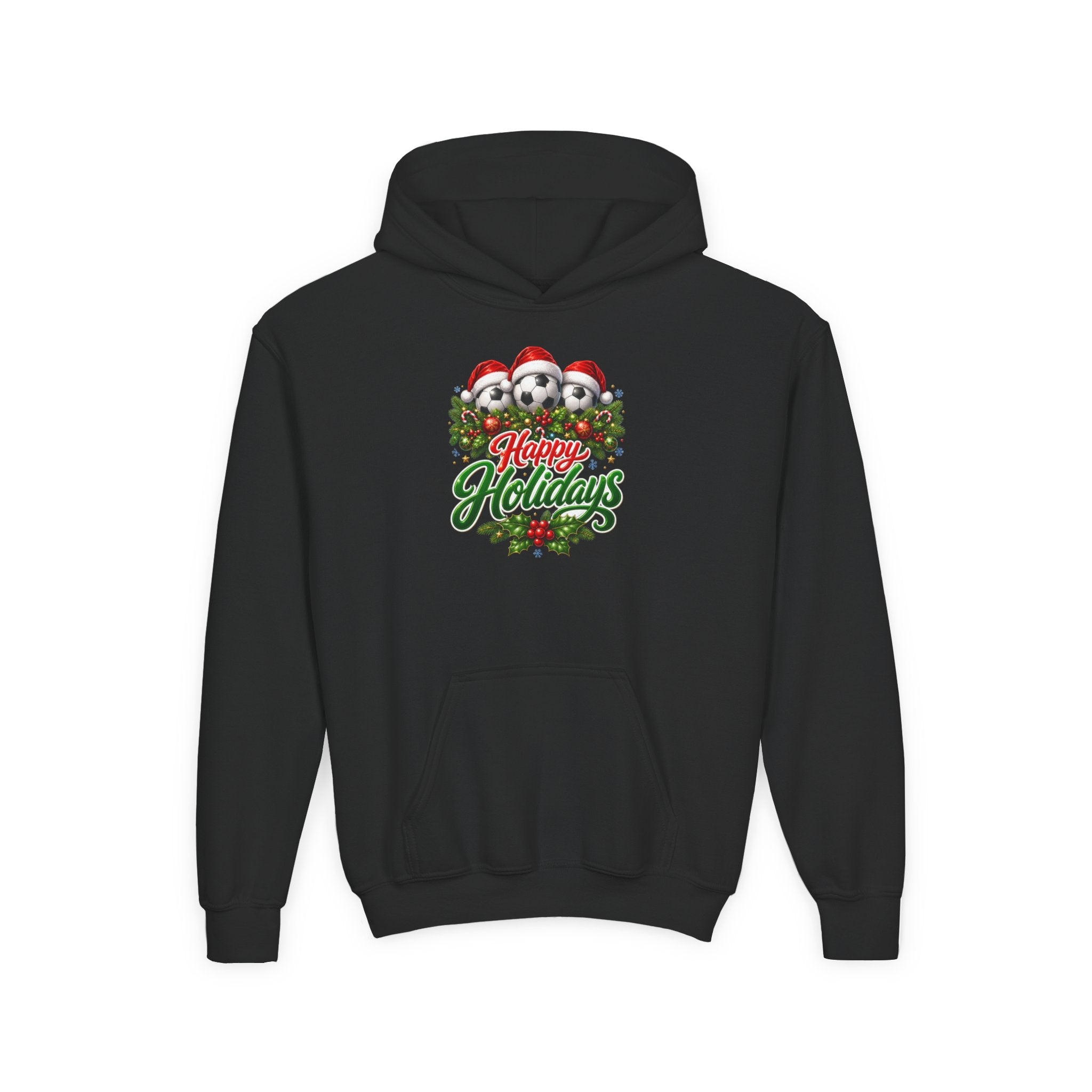 HAPPY HOLIDAY SOCCER YOUTH HODDIE (IMAGE INCREASE FOR VIEWING PURPOSE ONLY) ORIGINAL SLIGHT SMALLER
