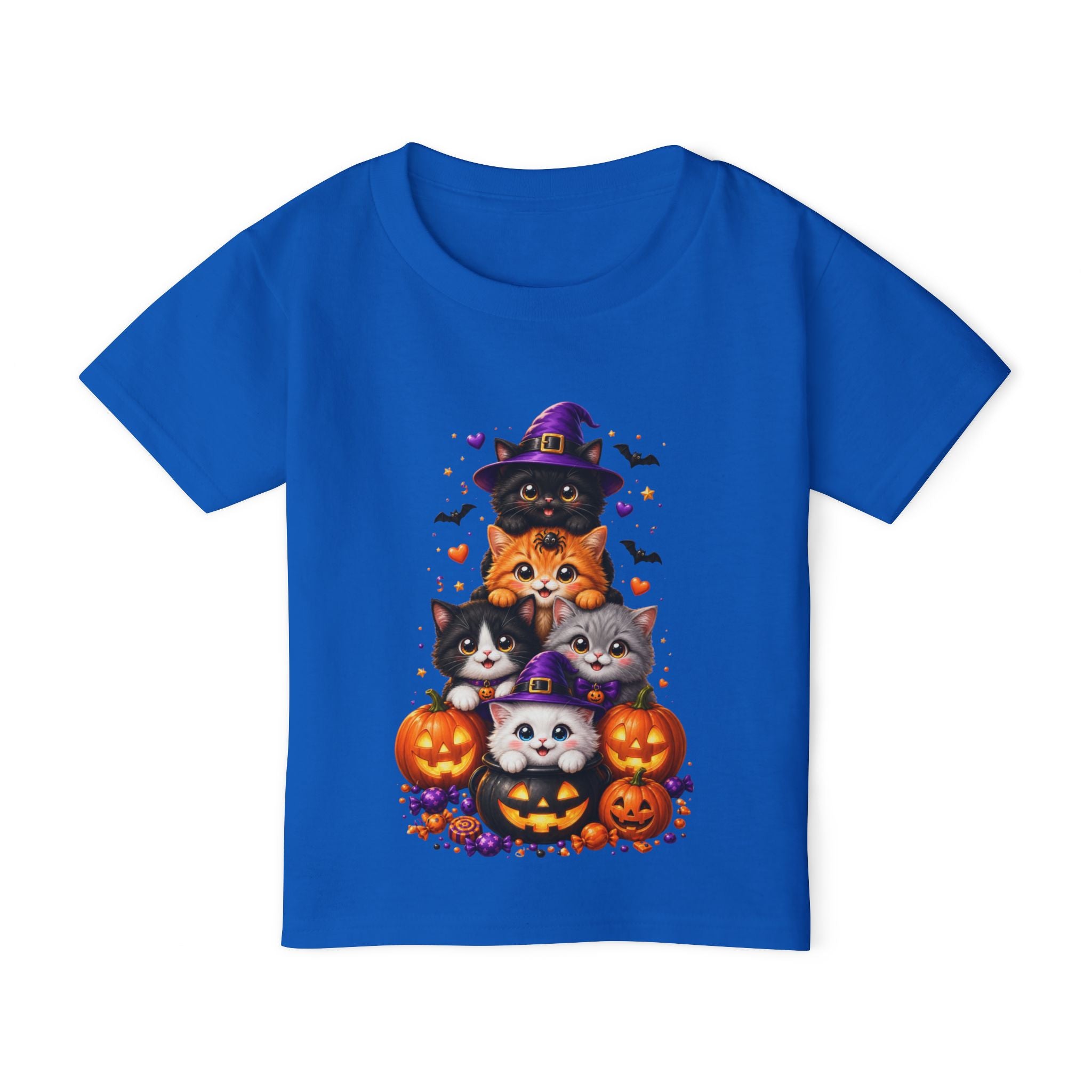 Cute Halloween Kittens Toddler Shirt | Halloween Cat Kids Tee | Pumpkin Cat Graphic Tee