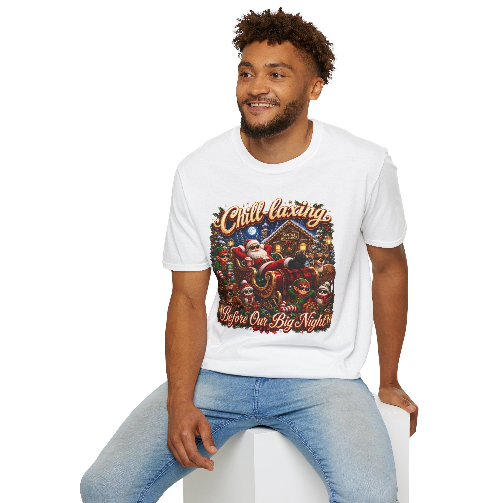 JUST CHILLIN SANTA Unisex Softstyle T-Shirt