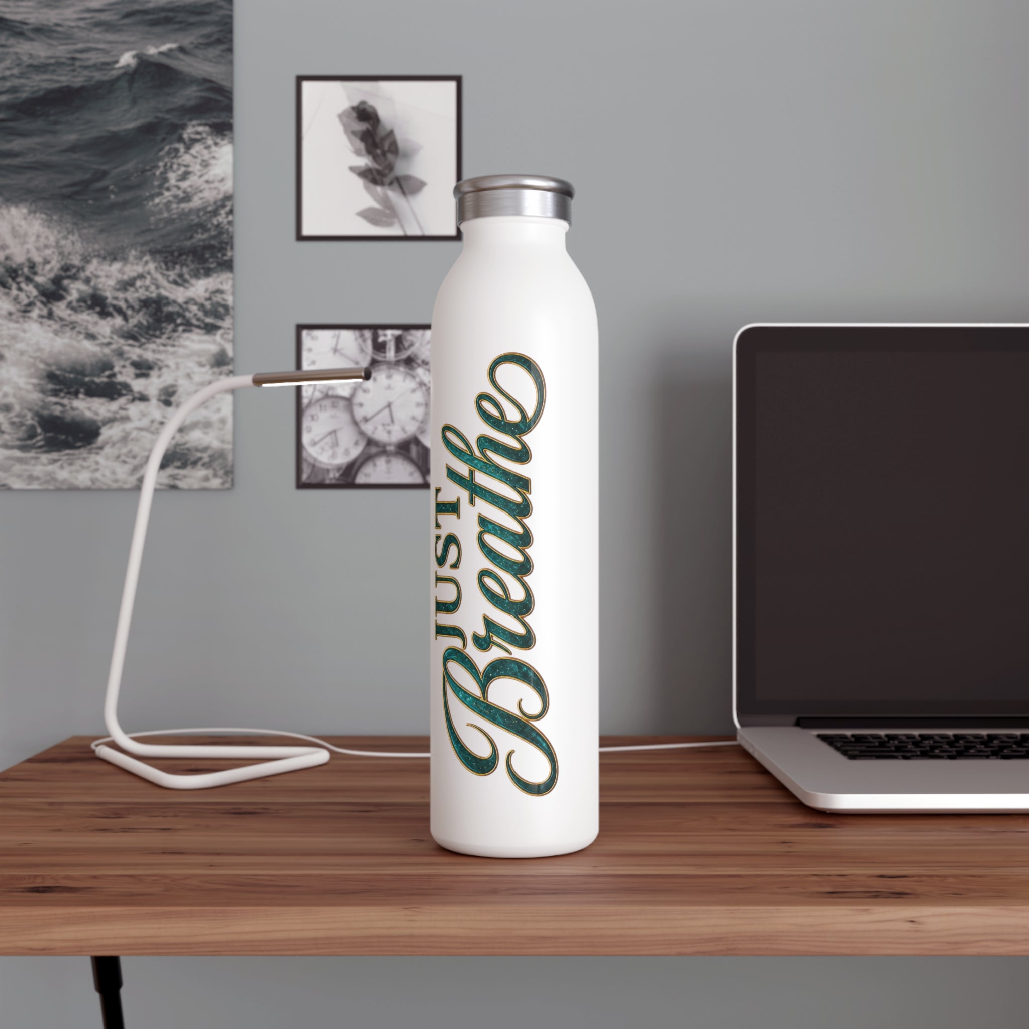 Just Breathe Slim Water Bottle