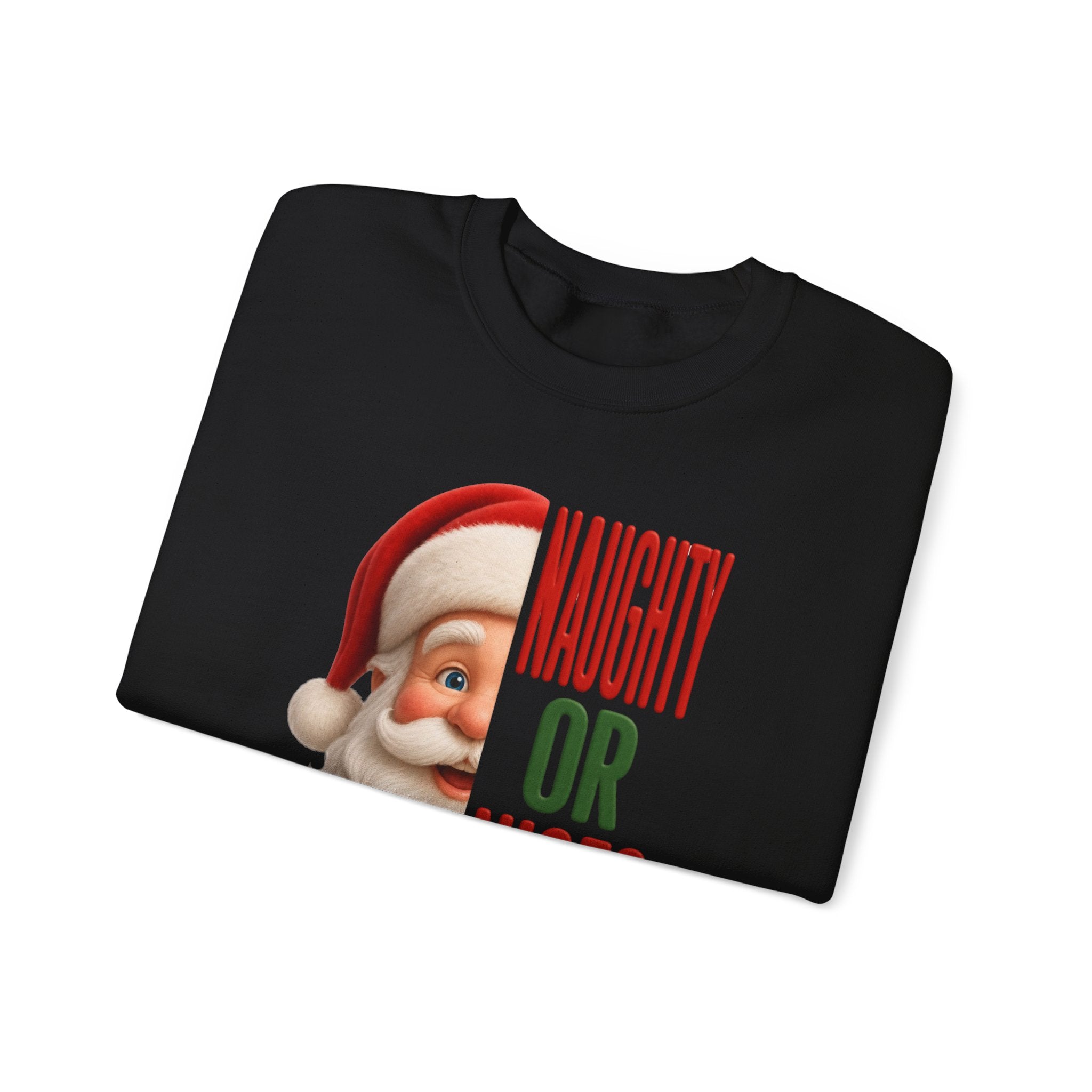 NAUGHTY OR NICE SANTA Unisex Heavy Blend™ Crewneck Sweatshirt