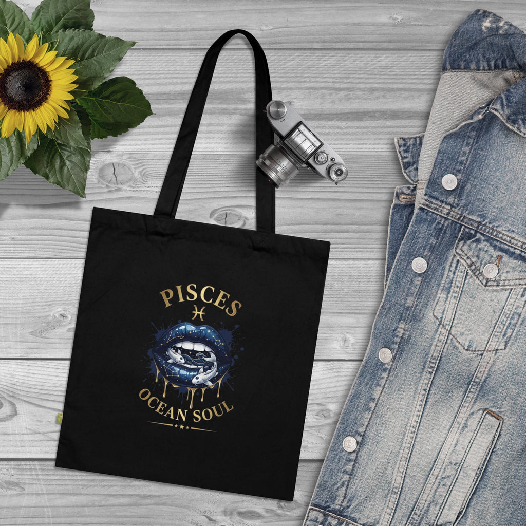 Pisces Zodiac Celestial Tote Bag