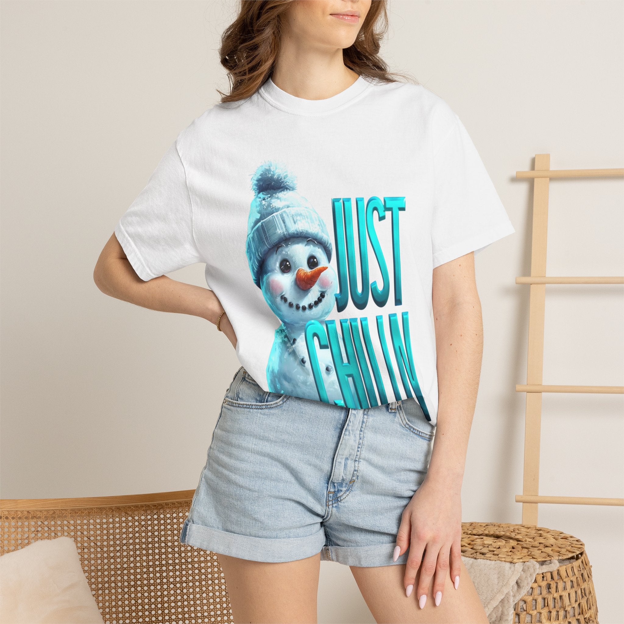 JUST CHILLN SNOWMAN Unisex Garment-Dyed T-shirt