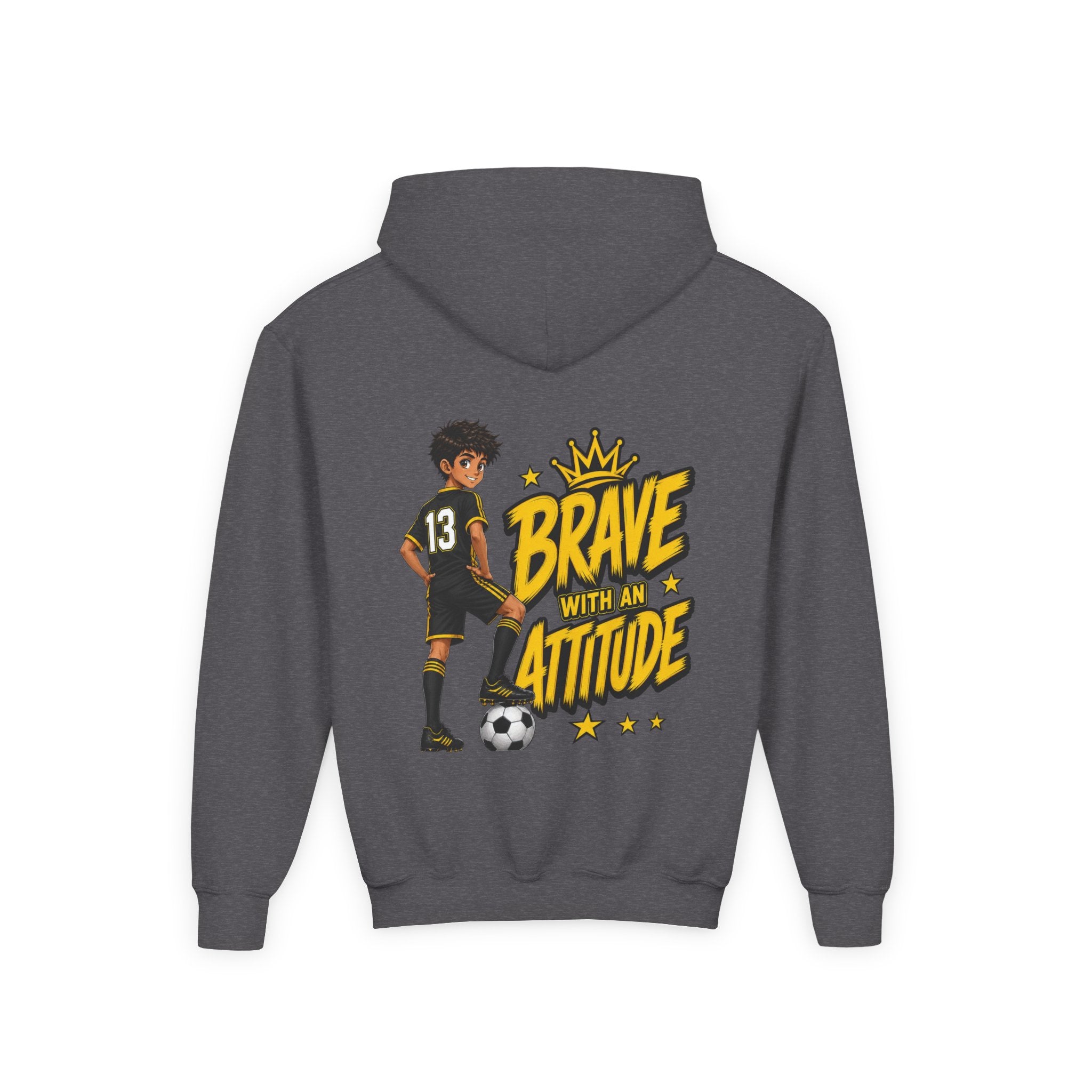Soccer Boy Hoodie | Brave Beats Attitude | Premium Soccer Hoodie| Premium Soccer Hoodie