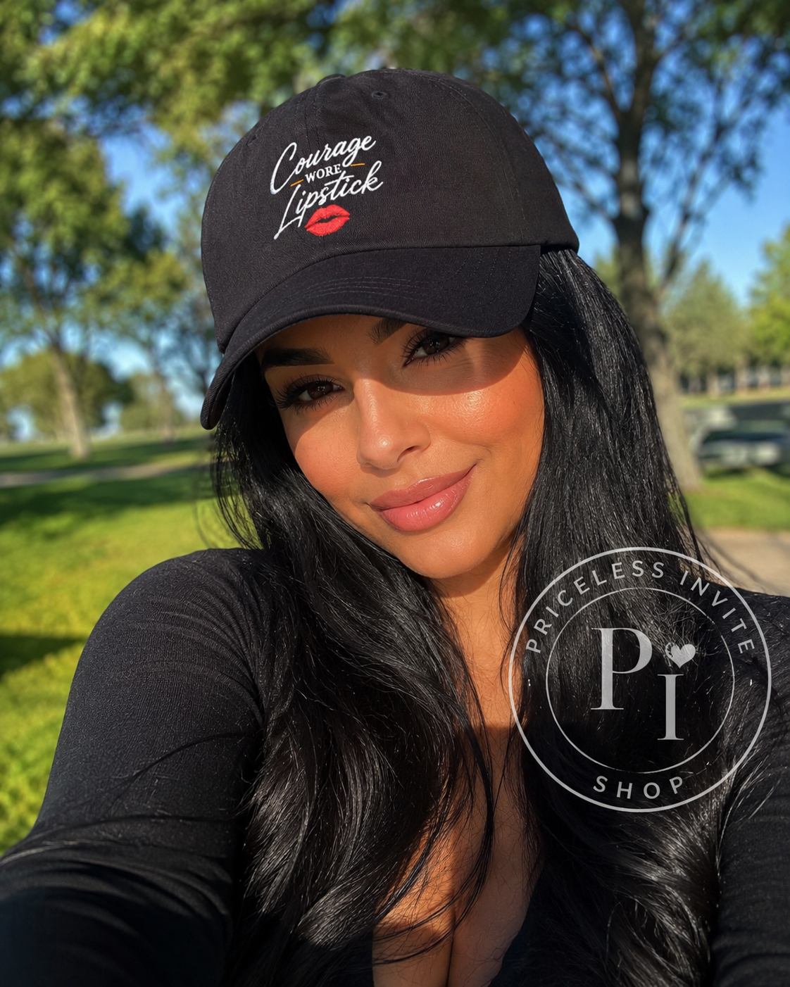 Empowering Women's Hat | Courage Looks Good on You | Embroidered Dad Cap | Christian Inspirational Gift