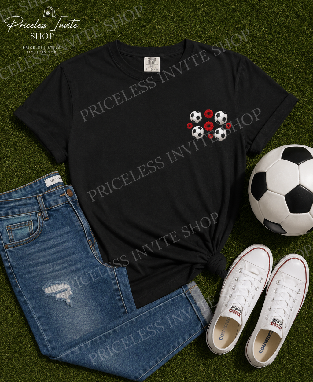 Messy Bun Soccer Shirt, Soccer Game Day Tee, Women's Soccer Graphic Shirt, Comfort Colors Garment-Dyed Tee