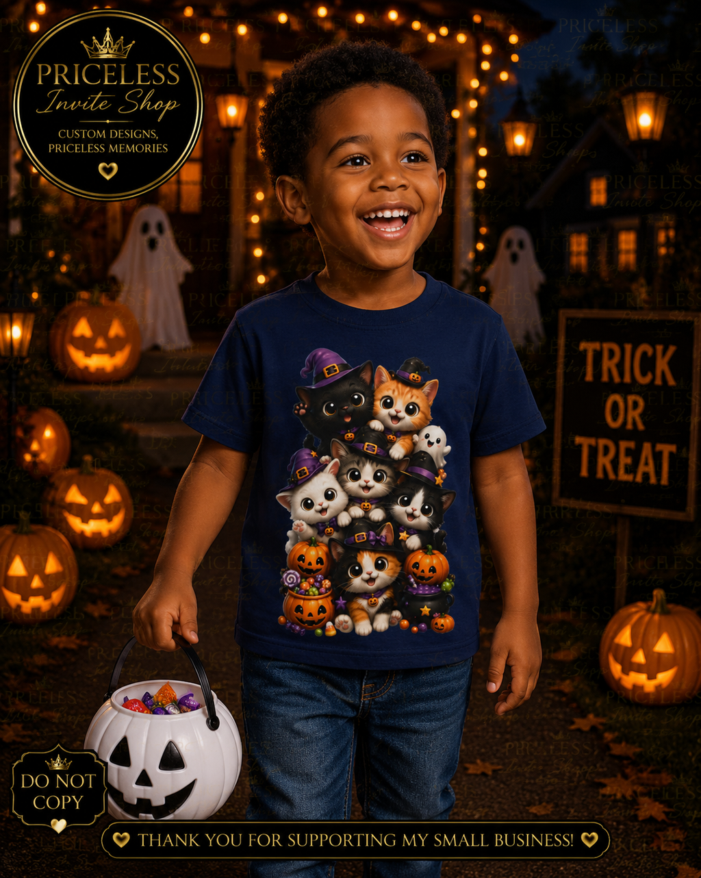 Halloween Cat Toddler Shirt, Cute Kids Halloween T-Shirt, Trick or Treat Tee, Spooky Cat Graphic Tee, Toddler Halloween Outfit, 2T-5T