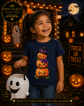 Cute Halloween Pumpkin Toddler Girl Shirt, Spooky Pumpkin Stack T-Shirt, Trick or Treat TeeTrick or Treat Tee, Girls Halloween Outfit