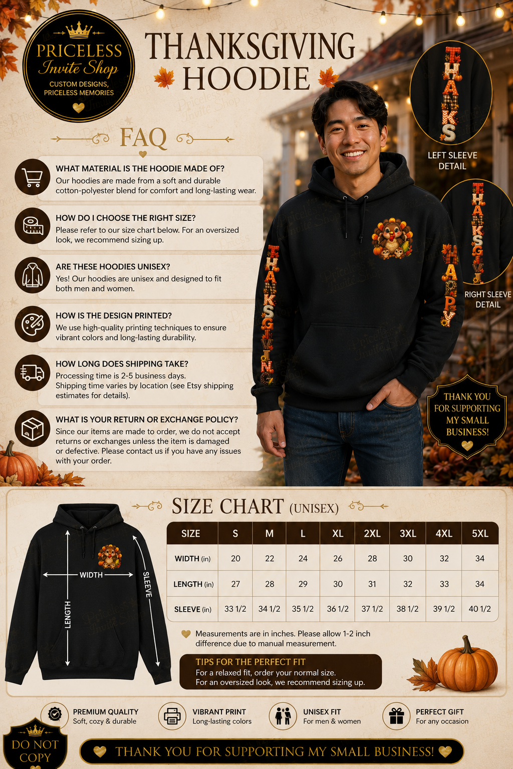 Happy Thanksgiving Sweatshirt Hoodie, Turkey Hoodie, Fall Family Pullover, Cozy Thanksgiving Gift, Unisex S-5XL-Unisex Heavy Blend™ Hooded Sweatshirt