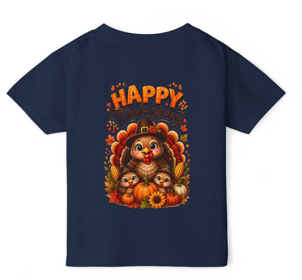 HEAVY COTTON Toddler Thanksgiving Shirt, Gobble Turkey Shirt, Kids Thanksgiving Tee, Fall Toddler T-Shirt, Cute Thanksgiving Outfit 2T-5T