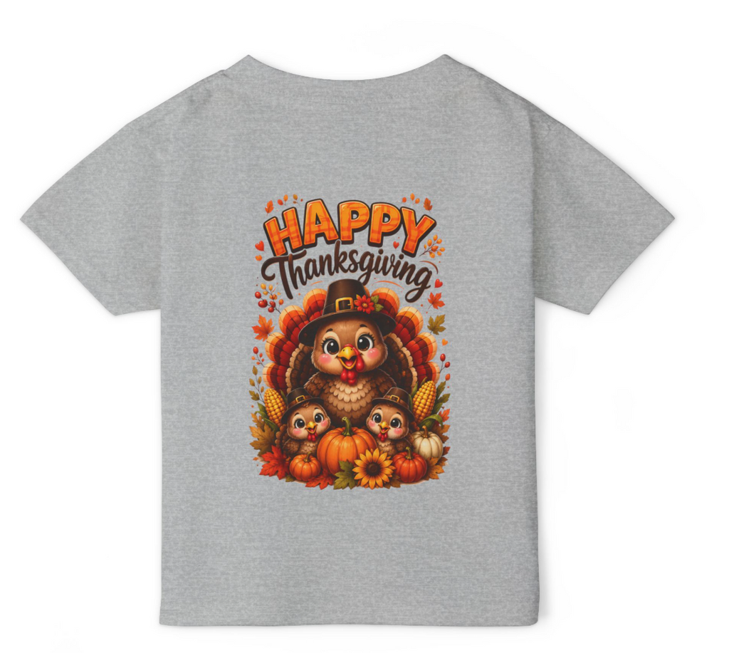 HEAVY COTTON Toddler Thanksgiving Shirt, Gobble Turkey Shirt, Kids Thanksgiving Tee, Fall Toddler T-Shirt, Cute Thanksgiving Outfit 2T-5T