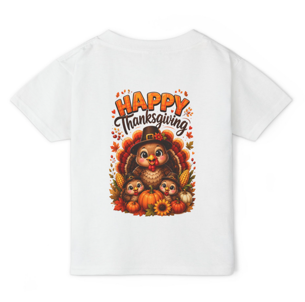 HEAVY COTTON Toddler Thanksgiving Shirt, Gobble Turkey Shirt, Kids Thanksgiving Tee, Fall Toddler T-Shirt, Cute Thanksgiving Outfit 2T-5T