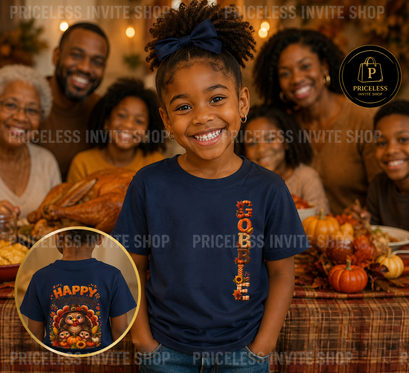 HEAVY COTTON Toddler Thanksgiving Shirt, Gobble Turkey Shirt, Kids Thanksgiving Tee, Fall Toddler T-Shirt, Cute Thanksgiving Outfit 2T-5T