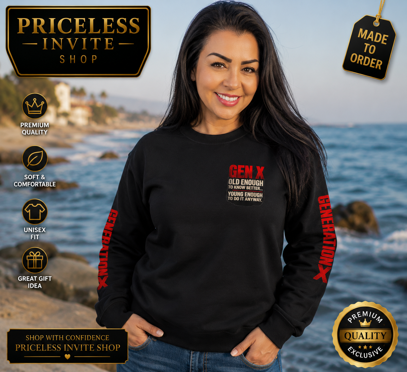 Generation X Crewneck Sweatshirt, Gen X Pullover