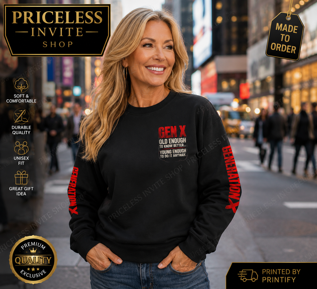 Generation X Crewneck Sweatshirt, Gen X Pullover
