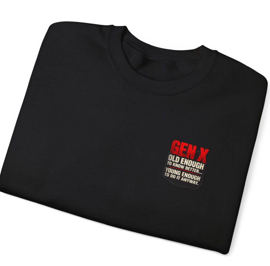 Generation X Crewneck Sweatshirt, Gen X Pullover